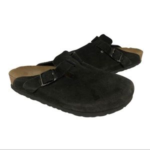 Birkenstock Boston Suede Slip On Mules